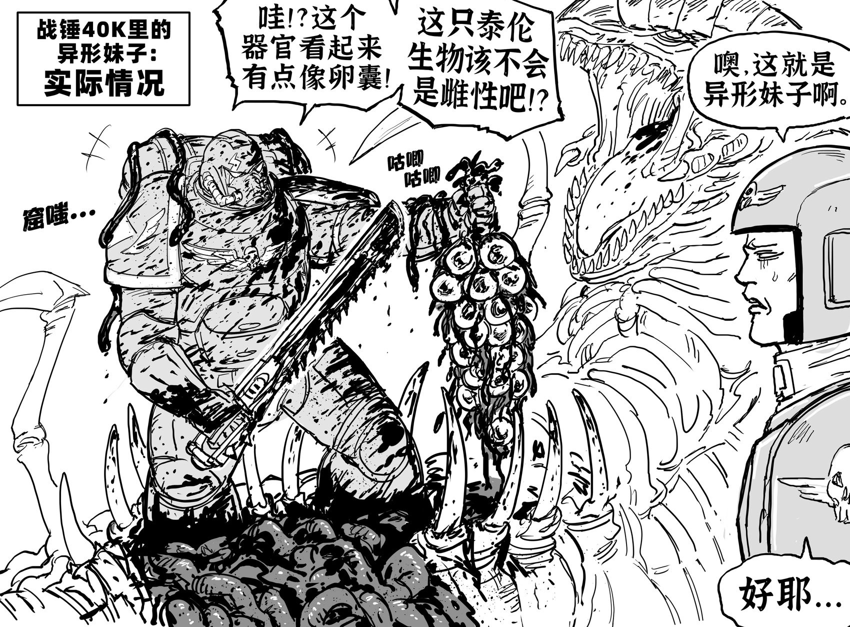 《战锤40K》里的异形妹子，理想vs现实